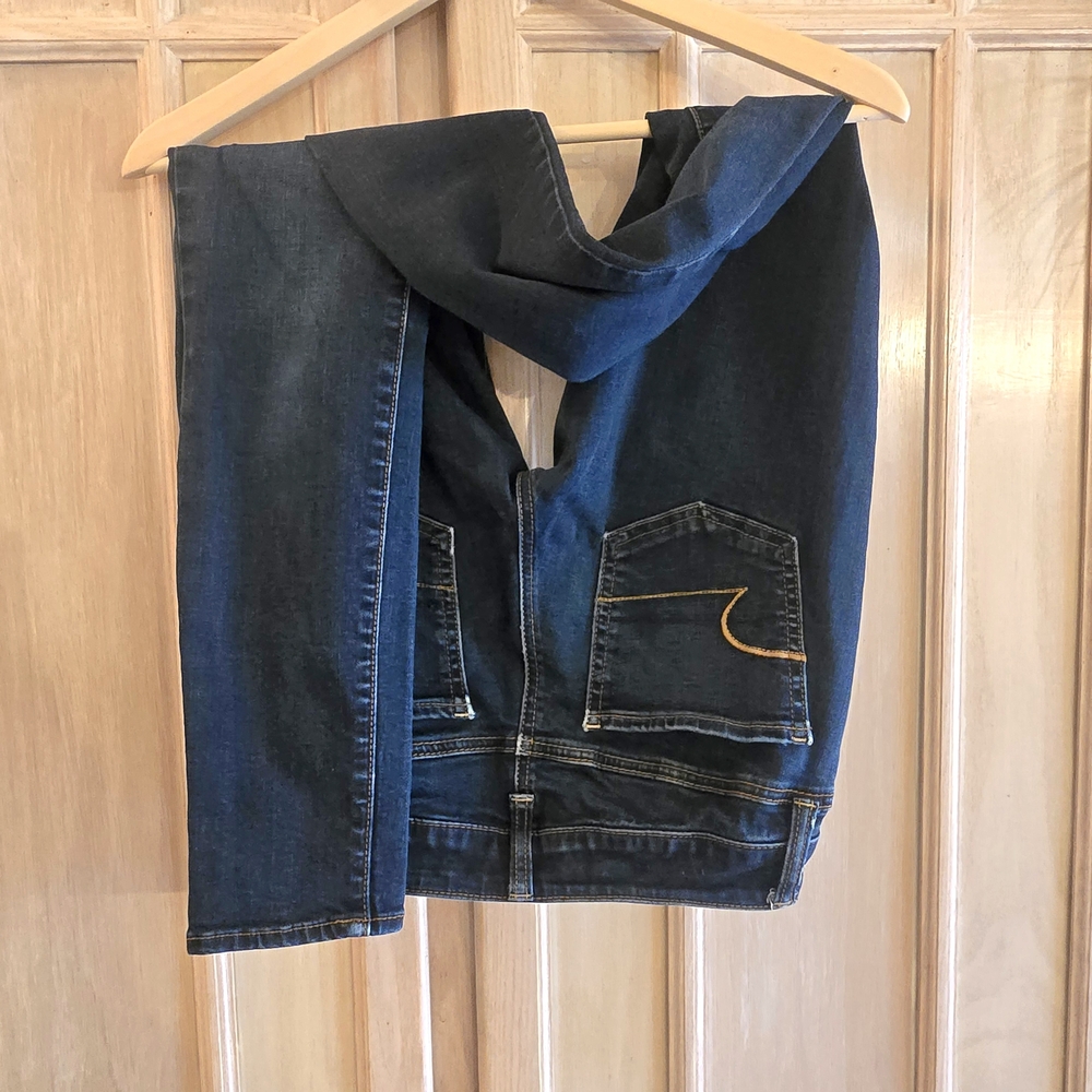 American Eagle Dark Blue Denim Jeans Jeggings Size 2 Womens